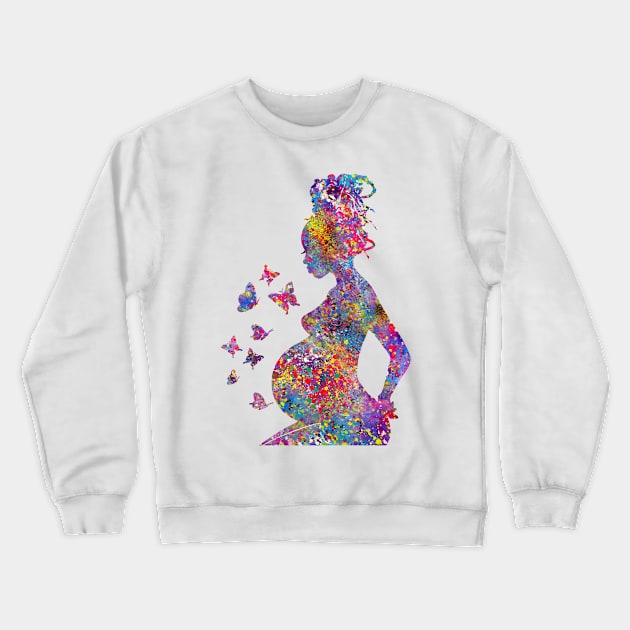 Pregnant woman Crewneck Sweatshirt by RosaliArt